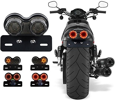 ZYTC LED 40 W motorcykel bromsljus bak blinkers registreringsskyltbelysning hållare