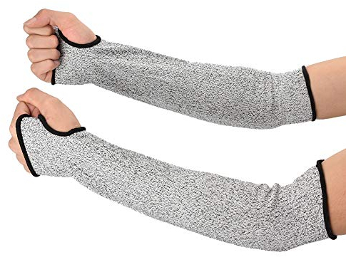 Guanto Di Protezione Anti-taglio E Anti-abrasione Con Polsino, Per Giardinaggio, Bricolage E Lavori in Casa, Alto Livello Di Prestazioni Resistente Al Taglio in Maglia Maniche Livello 5 Protezione