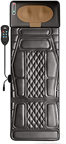 HSRG Colchoneta De Masaje con Calefacción, Cojín para Silla De Masaje De Cuerpo Completo con 20 Cabezales De Masaje para Amasar Shiatsu En El Cuello, para Aliviar El Dolor, La Fatiga Y El Dolor