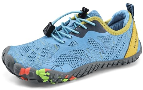 IceUnicorn Scarpe Barefoot Minimaliste Bambini Ragazzi Ragazze Antiscivolo Scarpe per Sport Acquatici Barefoot Shoes Traspiranti(Blu,29EU)