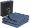 Faltbare Yogamatte für unterwegs, faltbare Yogamatte, 6 mm dick, mit Tragetasche, rutschfeste TPE-Übungs-Pilatesmatte für 183CM L x 61CM B (Blau)