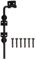 sourcing map 12 Cane Bolt, Cane Bolt Gate Drop Rod Iron Gate Doors Stopper Gate Hardware for Wooden Gate and Fences Doors, Black Finish