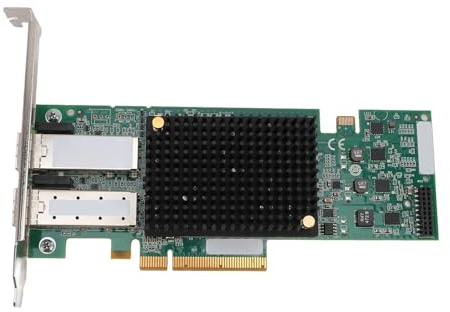 Ethernet Server Adapter, 10G Per Second Data Transfer Dual SFP+ Port Network Card Adapter, Supports Gigabit Ethernet Standard, PCI Express X8 Bus Interface for High Performance