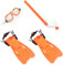 iplusmile 1 Juego Set De Snorkel De Tres Piezas Equipo De Snorkel Portátil Herramienta De Buceo Equipo De Buceo Naranja El Plastico
