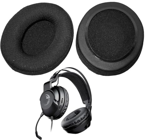V-MOTA Ersatz-Ohrpolster für Roccat ELO X, ELO 7.1 Air, ELO 7.1 USB, Khan Pro, Khan Aimo 7.1 Gaming-Headset (Netz-Schwarz, dick 20 mm)