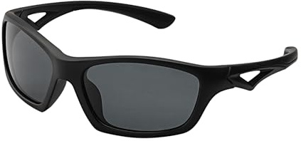 Gafas de sol deportivas polarizadas para niños y niñas (3 – 8 años), soporte para gafas + bolsa para gafas, Negro
