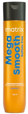Matrix Mega Smooth Sulfate-free Shampoo with Squalene and Bonding Blend for Gentle Cleansing and Bond Repair| Smoothens Hair | Safe for Chemically Treated Hair 200ml