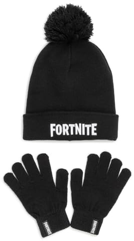 Fortnite Winter Hat and Gloves Set, Boys Cold Weather Accessories, Beanie and Gloves, One Size