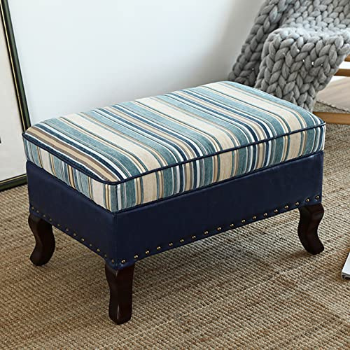 Träbänk For Entrén Med Sammetssits, Modern Accentfotpall For Sovrum, Vardagsrum, Studentrum(F,28x18x16inch)