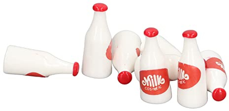 RIZGHWOY Delicado Modelo de Botella de Leche para Casa de Muñecas, Conjunto de Detalles Vívidos, Botella en Miniatura para Decoración de Casa de Muñecas 1:12 1:6, Gota de Plástico de Doble Uso (#11)