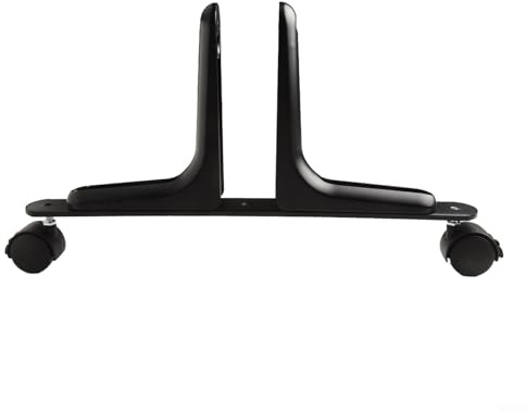 Piedini regolabili in alluminio per paravento e riscaldatori a infrarossi, lunghezza 420 mm, adatti per pannelli spessi 10-60 mm, ruote girevoli con freno (nero)