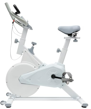 Repomanda, Cyclette, per interni, fino a 80 kg, stabile, con monitor a LED e supporto per tablet, per la casa, sedile e manubrio regolabili, volano da 4 kg