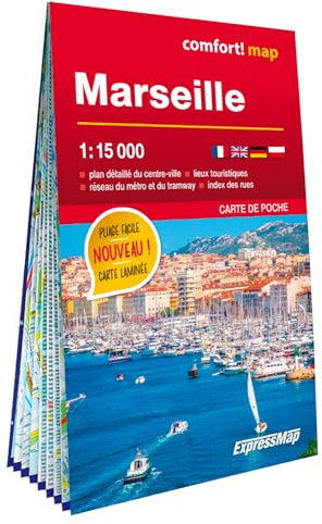 Marseille 1/15.000 (carte format poche laminée - plan de ville)