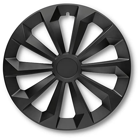 Albrecht 16 Zoll Radkappen schwarz matt für Stahlfelgen - Fame Radzierblenden aus hochwertigem Kunststoff - Langlebige Radblenden in originaler Albrecht Verpackung - Made in EU