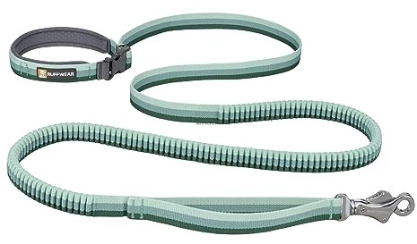 Ruffwear, Roamer Bungee Dog Leash for Running, Biking or Hiking, Can be Used Hand-Held or Hands-Free, River Rock Green, 5.5'-7'