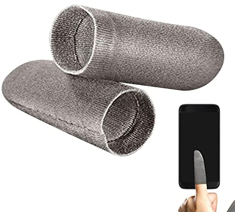 Fingerhylsa för spel, Svettsäkra Game Finger Sleeves, 0,3 mm silverfiber, smidig funktion, anti-svett, extremt tunn, fingerhylsor passar mobiltelefoner för surfplattor Weiting