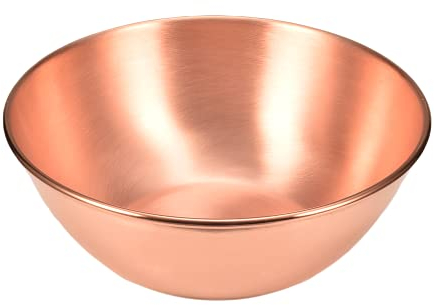 EnerCoppeX Salatschüssel aus 99% reinem Kupfer, extra große 7,9-Zoll-Rührschüssel, vielseitig, Menschen mit Geschmack werden den Wert von Kupferschüsseln kennen