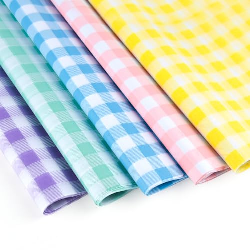 NEBURORA 120 fogli di carta velina scozzese di bufalo carta da regalo a quadretti multicolore carta artistica decorativa per artigianato primavera Pasqua compleanno vacanze decorazioni per feste