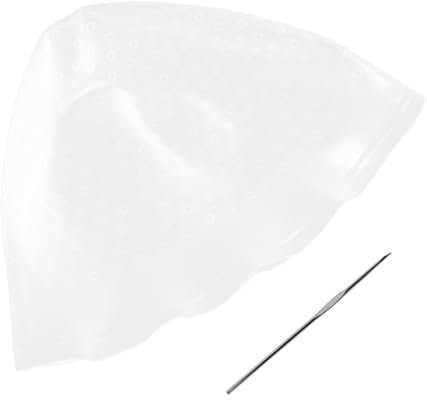 Ipetboom Herramientas Tapa De Glaseado Para Reflejos Gorro De Tinte Para Mechas Gorro Para Teñir El Cabello Con Gancho Gorra Con Mechas Peluquería Escarchado Sombrero De Color