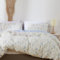 Nayoroom Bettwäsche Baumwolle Blau Blumen 135x200 Weiß Blau Geblümt Wende Bettwäsche Set Romantisch Botanisch Muster Bettbezug und Kissenbezug 80x80 cm mit Reißverschluss