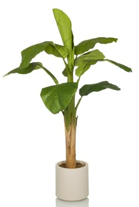 hjh OFFICE Konstgjorda växter BANANE I Plast Grön