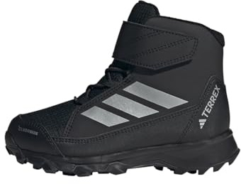 adidas Unisex - Bambini e Ragazzi Terrex Snow CF Climawarm Winter Shoes Kids, Core Black/Matte Silver/Core Black, 28 EU
