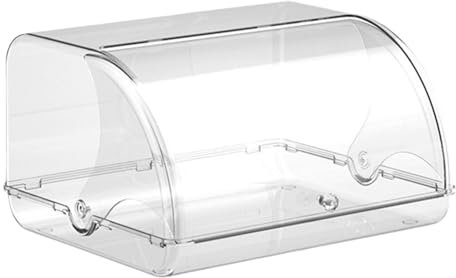 Panera - Panera De Encimera Con Tapa | Organizador De Maquillaje Que Ahorra Espacio, 30,5x27x17,5 Cm, Almacenamiento De Pan Transparente, Caja De Almacenamiento De Escritorio Y Accesorios Para Pan Cas