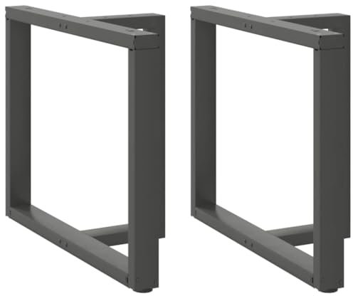 vidaXL Esstischbeine T-Form 2 Stk. Anthrazit 100x35x(72-73) cm Stahl, Tischbein, Tischbein Metall, Esstischbein, Möbelbein, Schreibtischbein
