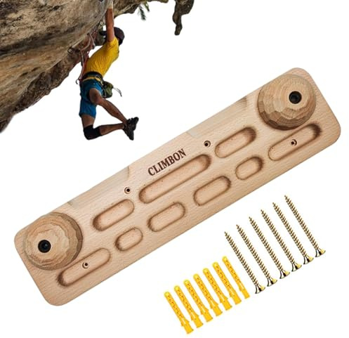 Klättringsträning Hangboard | Fingerbräda i trä för bergsträning - Rock-dörrmonterad träningsstation, hangboard dörrdörr till parvägg