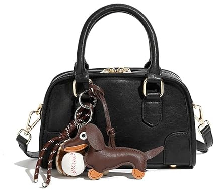 MOSAMHUA Bolsa de Bowling de Piel Premium para Mujer | Crossbody Bolsa de Hombre | Diseño Único Versátil para el Trabajo | Estilo Minimalista