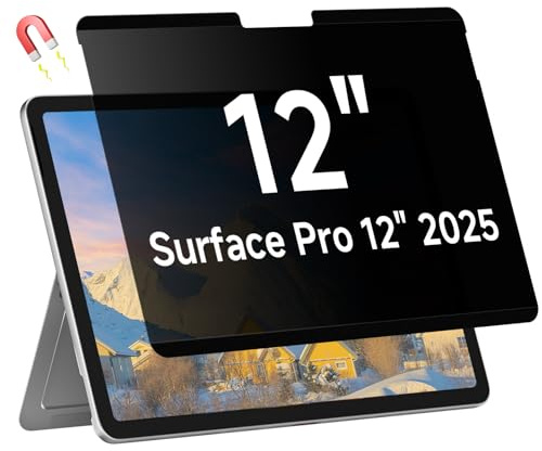 Hinnwer Magnétique Filtre de Confidentialité pour Microsoft Surface Pro 12 2025 (écran 12), Amovible, Anti-Espion, Anti-éblouissement, Anti-Rayures, Filtres d'écran pour Ordinateur Surface Pro 12