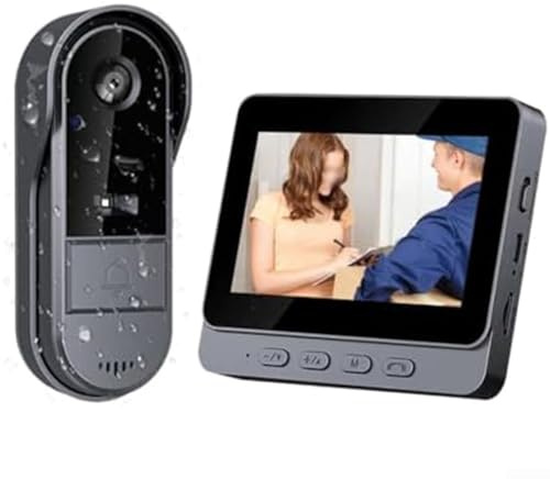 Trådlös videodörrklocka, 1080P-kamera tvåvägskommunikation för mörkerseende smart hem WiFi dörrklocka ring för intelligent nummerpresentation videointercom
