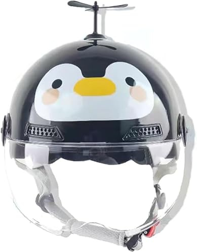 Motorradhelm Für Kleinkinder, Offener Elektrorollerhelm, Fahrradhelm Mit Sonnenblende, Retro-Halbschalenhelm Für Jungen Und Mädchen Von 2 Bis 14 Jahren 6,46-54cm