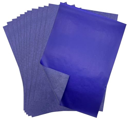 200 Sheets Blue A4 Graphite Transfer Paper, Carbon Tracing Graphite Paper A4 Sewing Patterns for Copy Paper Metal Glass Canvas Tracing Carving