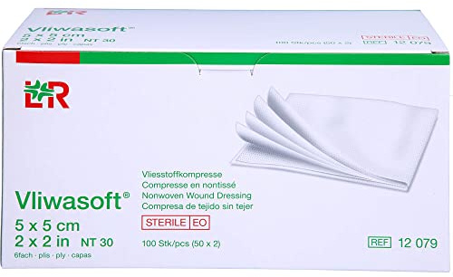 Vliwasoft Vliesstoffkompressen 5 x 5 cm steril, 100 St. Kompressen