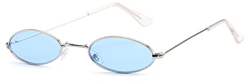 Ulalaza Occhiali da sole alla moda Metallo Piccolo rotondo Classico Vintage Retro Shade Occhiali alla moda all-match alla moda per uomini e donne