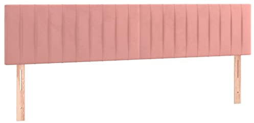 vidaXL Testiera a LED Rosa 180x5x78/88 cm in Velluto