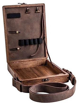 LIGUSTRUM Writers Messenger Wood Box A5 Retro Trend Umhängetasche Outdoor Aktentasche