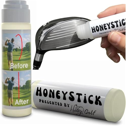 HoneyGolf HoneyStick Anti Slice Gel for Golf Clubs - Anti-Hook Spin Reducer for Driver, Woods, Hybrids, Irons - Golf Accessories for Men - Golfers Must Haves & Essentials - 1 Pack