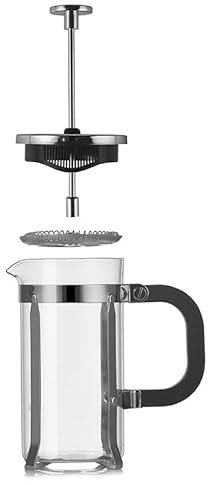 Windfromort French Press - Cafetière à Piston, Percolateur à Café en Verre Borosilicate Résistant à la Chaleur, Plage de Température -20°C à 130°C, Idéal pour Maison, Bureau, Café ou Salon (1L)