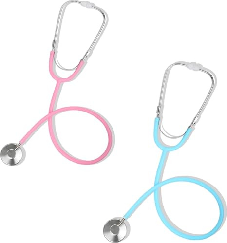 Stéthoscope Enfant Jouet,Stéthoscope pour Enfants,Jouet de Stéthoscopes de Travail pour Cosplay,Équipements Éducatifs ou de la Pratique (Bleu Clair)