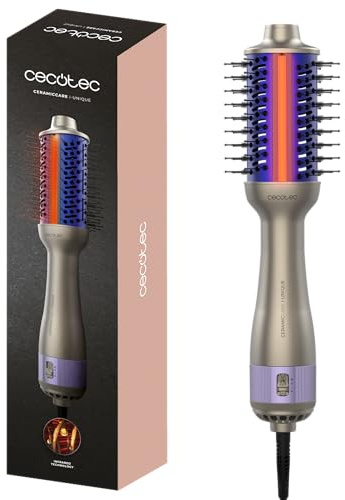 Cecotec CeramicCare i-Unique Volymiserande borste. 1 000 W, infraröd teknik | Luftflöde i 360° torrt, form- och slätt i 1 steg; keramisk beläggning mot frissig, 2 hastigheter, 3 temperaturer