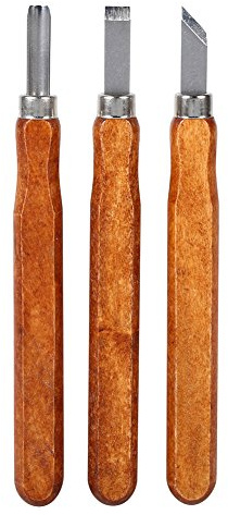 3/6 / 9Pcs strumenti di incisione in legno fatti a mano strumenti di intaglio Set di coltelli mini scalpello in acciaio con manico per kit fai da te(3Pcs/lot)