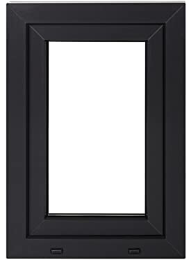 Comforta - Finestra in plastica di alta qualità, colore bianco/antracite, larghezza 500 x altezza 800 mm, finestra del garage/giardino (larghezza x altezza) 50 x 80 cm, doppio vetro – funzione DIN