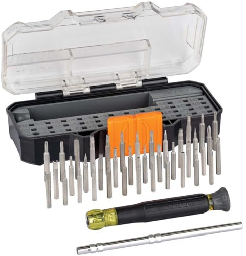 Klein Tools 32717 Precision Screwdriver Set with Case, All-in-One Multi-Function Repair Tool Kit Includes 39 Bits for Apple Products