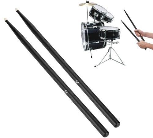 Baquetas Profesionales, 1 Par 5A Juego de Baquetas de Madera de Arce Drumsticks Principiantes Batería Electrónica Instrumento Musical Percusión para Batería Acústica o Batería Electrónica