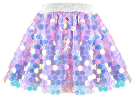 Sunny Fashion Girls Skirt Purple Mermaid Sparkly Sequin Tutu Party Ballet Dance Age 2-3 Years
