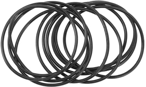 NUOBESTY Braccialetti di gelatina nera per bambini Braccialetti di gelatina di silicone di gomma nera Braccialetti elastici 10 pezzi, Mittel, 1