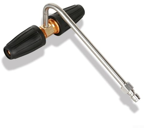 Zoegneer Pulizia di grondaie intasate, 2 pezzi 35,5 cm Rotary Turbo ugello pulitore accessorio grondaia