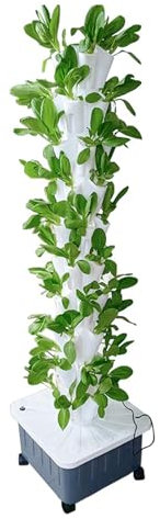 PPLDABNK Vertical Hydroponics Garden Tower 50-Plant Hydroponic Growing Kit, Indoor Vertical Farming Garden Planter, Smart Herb Garden with Timing Plug Automatic Watering Gift for Gardening Lover